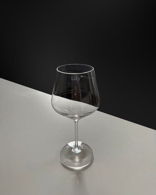Personalised Red Wine Glass with Name